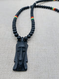 Men Necklace African Jewelry Beaded Red Yellow Green Black Handmade