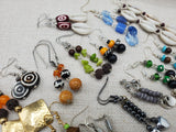 Women Earrings Set of 15 Bulk Wholesale Handmade Mix Jewelry Beaded Gold Silver Afrocentric