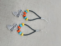 Africa Earrings Beaded Dangle Silver Jewelry Fashion Statement
