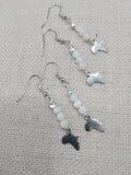Africa Earrings Beaded Silver Dangle Jewelry