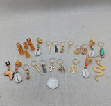 Hair Locs Jewelry Braids Twist Accessories Gold Rasta African Cowrie Set of 25