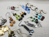 Women Earrings Set of 15 Bulk Wholesale Handmade Mix Jewelry Beaded Gold Silver Afrocentric