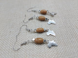 Small African Earrings Silver Beaded Women Jewelry Handmade