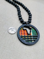 African Necklace Kente Jewelry Handmade The Blacker the Berry Design Beaded