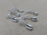 Silver Cowrie Hair Jewelry Accessories Locs, Twist, dreads, and braids