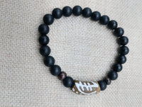 Gye Nyame Bracelets Beaded African Ghana Jewelry Unisex Black