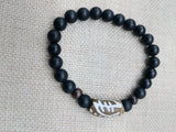 Gye Nyame Bracelets Beaded African Ghana Jewelry Unisex Black