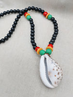 African Cowrie Shell Necklace Whole Jewelry Large Beaded Rasta Black Men