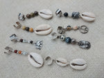 Locs Hair Jewelry Set of 8 Cowrie African Elephants Natural Stone Accessories Braids Twist Dreads Unisex