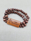 Christian Bracelets I am Blessed wooden Jewelry Unisex
