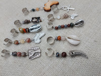 Locs Hair Jewelry Accessories Dreadlocks Twist Braids Dreads Silver Beaded Ethnic Set of 10