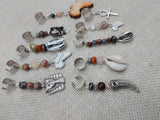 Locs Hair Jewelry Accessories Dreadlocks Twist Braids Dreads Silver Beaded Ethnic Set of 10