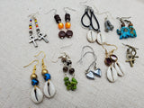 Women Small Beaded Earrings Jewelry Set of 10 Handmade Ethinc Afrocentric Boho