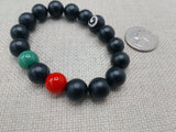 Pan African Bracelet Unisex Beaded Red Black Green Stretch Jewelry Handmade