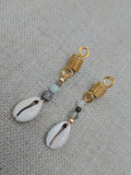 Hair Jewelry Gold Women Stone Beaded Cowrie Braids locs Twist Set of 2