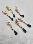Hair Jewelry Black Power Gold Rasta Beads Locs Dreads Twist Braid Accessories Set of 6
