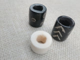 Large Hair Accessories Dread Beads Locs Men Women Black Owned Business Brown Cream Twist Braids Set of3