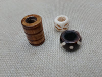 Locs Hair Jewelry Dreadlocks Large Hole Accessories Dread Beads Men Women Black Owned Business Brown Cream Twist Braids Set of 3