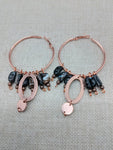 Copper Earrings Women Dangle Jewelry Fashion Beaded Ethnic
