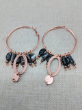 Copper Earrings Women Dangle Jewelry Fashion Beaded Ethnic