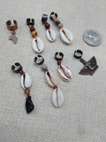 Locs Hair Jewelry Dreadlocks Twist Braids Accessories Cowrie Beads Antique Copper Handmade Men Women Set of 8