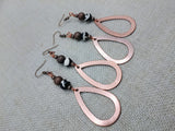 Women Teardrop Copper Earrings Dangle Jewelry Fashion Statement