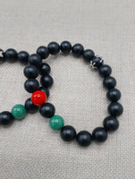 Pan African Bracelet Beaded Red Black Green Jewelry Men Large
