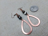 Women Teardrop Copper Earrings Dangle Jewelry Fashion Statement
