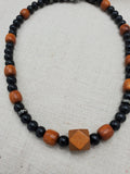 Men Necklace Jewelry Beaded Black Brown Unique Ethnic