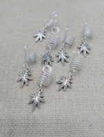 Hair Jewelry Silver Adjustable Locs Braids Twist Dreads Mary Jane Marijuana Set of 7 Necklace