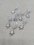 Hair Jewelry Silver Adjustable Locs Braids Twist Dreads Mary Jane Marijuana Set of 7 Necklace
