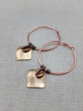 Copper Earrings Gold Jewelry Hoop Stainless Steel Women