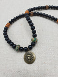 Lion Necklace Beaded Jewelry Men Gift for Him Charm Pendant  Handmade