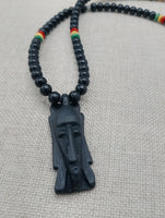 Men Necklace African Jewelry Beaded Red Yellow Green Black Handmade