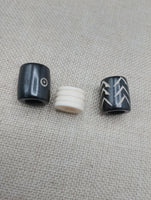 Large Hair Accessories Dread Beads Locs Men Women Black Owned Business Brown Cream Twist Braids Set of3