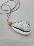 Minimalist Jewelry Cowrie Necklace Leather Cord Unisex