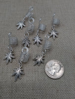 Hair Jewelry Silver Adjustable Locs Braids Twist Dreads Mary Jane Marijuana Set of 7 Necklace