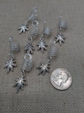 Hair Jewelry Silver Adjustable Locs Braids Twist Dreads Mary Jane Marijuana Set of 7 Necklace