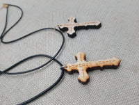Wood Cross Necklace Christian Jewelry I can do all things through Christ Gift Ideas