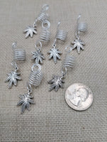 Hair Jewelry Silver Adjustable Locs Braids Twist Dreads Mary Jane Marijuana Set of 7 Necklace