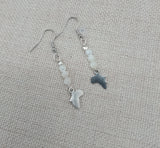 Africa Earrings Beaded Silver Dangle Jewelry