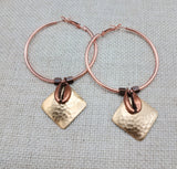 Copper Earrings Gold Jewelry Hoop Stainless Steel Women