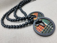 African Necklace Kente Jewelry Handmade The Blacker the Berry Design Beaded
