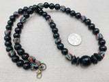 Men Necklace Pan African Inspired Jewelry Black Green Red Beaded