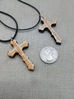 Wood Cross Necklace Christian Jewelry I can do all things through Christ Gift Ideas