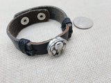 Elephant Bracelet Adjustable Black Leather Jewelry Gift Ideas