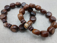 Wood Bracelet Beaded Men Jewelry Statement Wooden Stretch