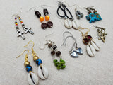 Women Small Beaded Earrings Jewelry Set of 10 Handmade Ethinc Afrocentric Boho