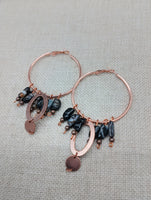 Copper Earrings Women Dangle Jewelry Fashion Beaded Ethnic