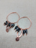 Copper Earrings Women Dangle Jewelry Fashion Beaded Ethnic